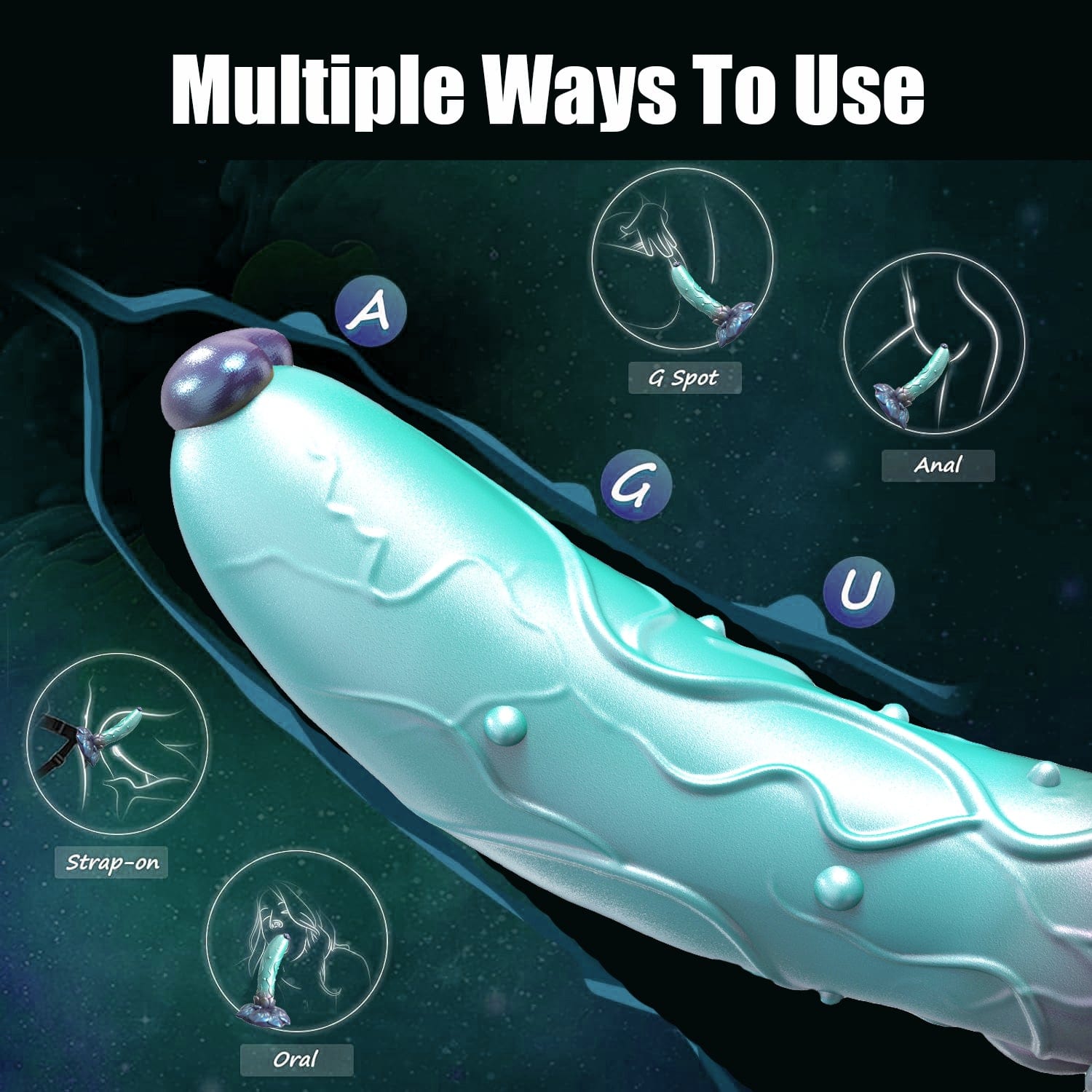 6.3‘’ AIMITEX Rose Silicone Dildo Anal Plug Alien Cute Penis
