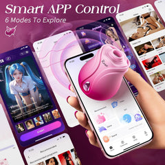 Rose Toy Nipple Clitoral Sucker Vibrators With APP Control