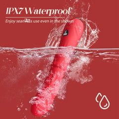 3 In 1 Steel Ball Sliding Heating Clitoral G-Spot Vibrators