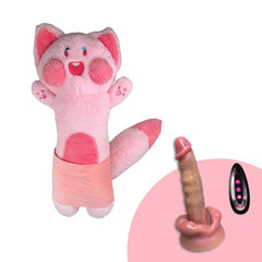 Plush Dildo Machine Thrusting Licking Dildo Machine Sex Toy With Remote Control