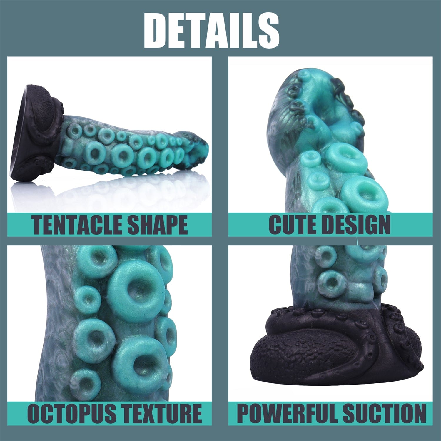 7.48‘’ Octopus Tentacles Colorful Alien Male and Female Masturbator
