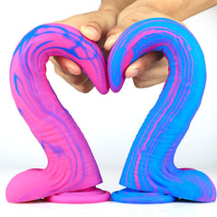 Deer Whip Colorful Big Dildo With Suction Cup