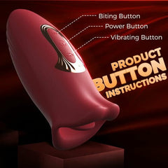 Rose Muncher 10 Biting Vibrating Modes Stimulate Nipple Clitoral Women Vibrator