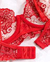 Love Language -  Lace Lingerie Set - Red