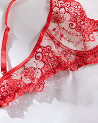 Love Language -  Lace Lingerie Set - Red
