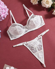 Catch Your Breath - White Lace Lingerie Set