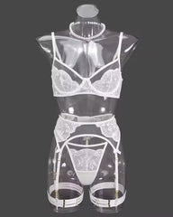 Catch Your Breath - White Lace Lingerie Set