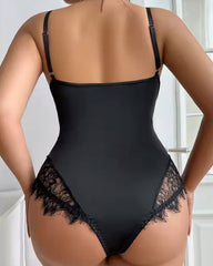 Come on Over - Curvy Plus Size Black Lingerie Bodysuit