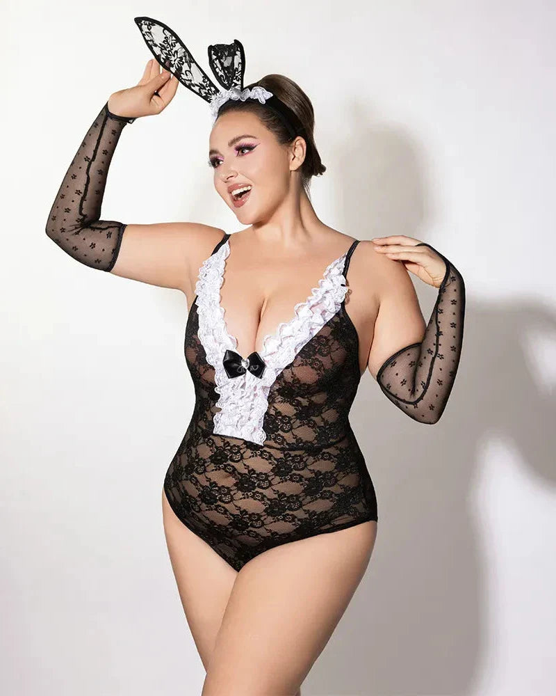 Cottontail Crush - Curvy Lace Bunny Costume