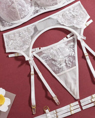 Catch Your Breath - White Lace Lingerie Set