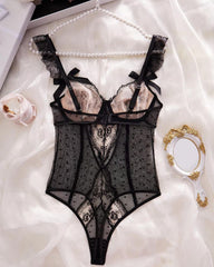 Fleur de Noir - Lace Lingerie Bodysuit