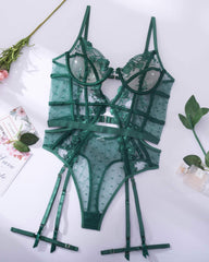 And Just Like That... Green Lace Lingerie Bodysuit