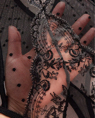 Fleur de Noir - Lace Lingerie Bodysuit