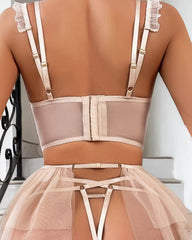 Drunk on Love - Lace Bustier, Garter Belt, and Matching G-String