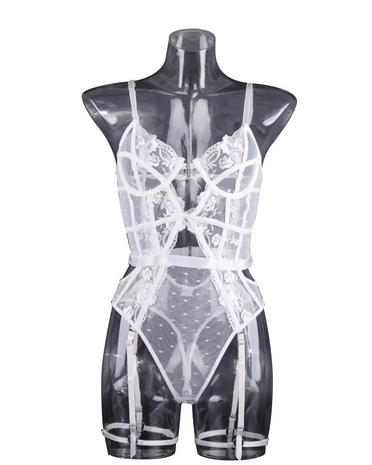 And Just Like That - White Lace Bodysuit - Last L