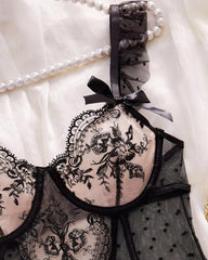 Fleur de Noir - Lace Lingerie Bodysuit