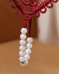 Eat Your Heart Out  - Pearl Open Crotch G'String