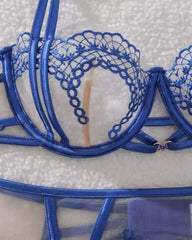 Heaven on Earth - Sheer, Blue, Sexy Lingerie Set