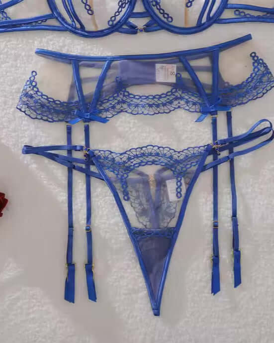 Heaven on Earth - Sheer, Blue, Sexy Lingerie Set