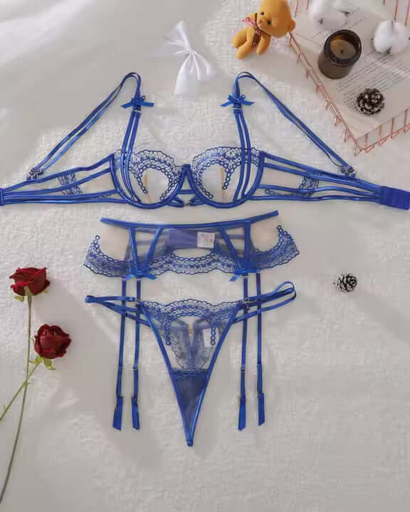Heaven on Earth - Sheer, Blue, Sexy Lingerie Set