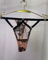 You're My Weakness - Gold and Black Lace Bustier Lingerie Set