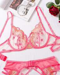 Just My Type - Pink Floral Lingerie Set