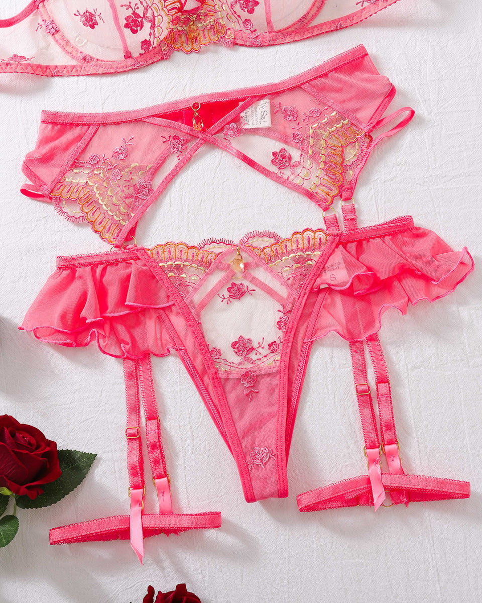 Just My Type - Pink Floral Lingerie Set
