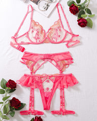 Just My Type - Pink Floral Lingerie Set