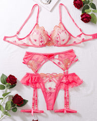 Just My Type - Pink Floral Lingerie Set