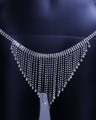 Rhinestone Lingerie Set - Main Stage - Pearl Drop Bra & Brief Set