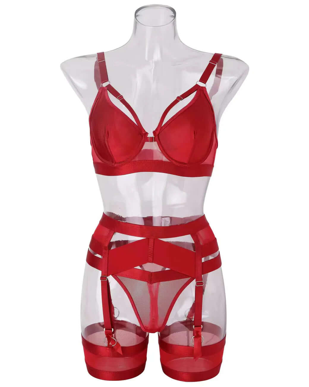 A Night to Remember – Curvy Lingerie Set - Red