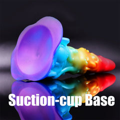 7.48‘’ AIMITEX Rainbow Ice Cream Liquid Silicone Fantasy Dildo Masturbation Massager