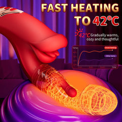 Red Lip Pro Biting Clit Scratching G Spot Vibrator