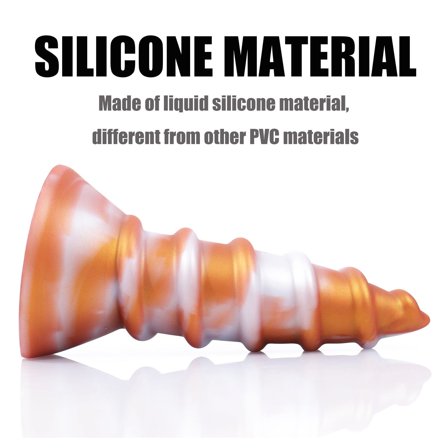 8.86‘’ AIMITEX Gold Silicone Screw Super Thick Penis Butt Plug Anal Sex Toy