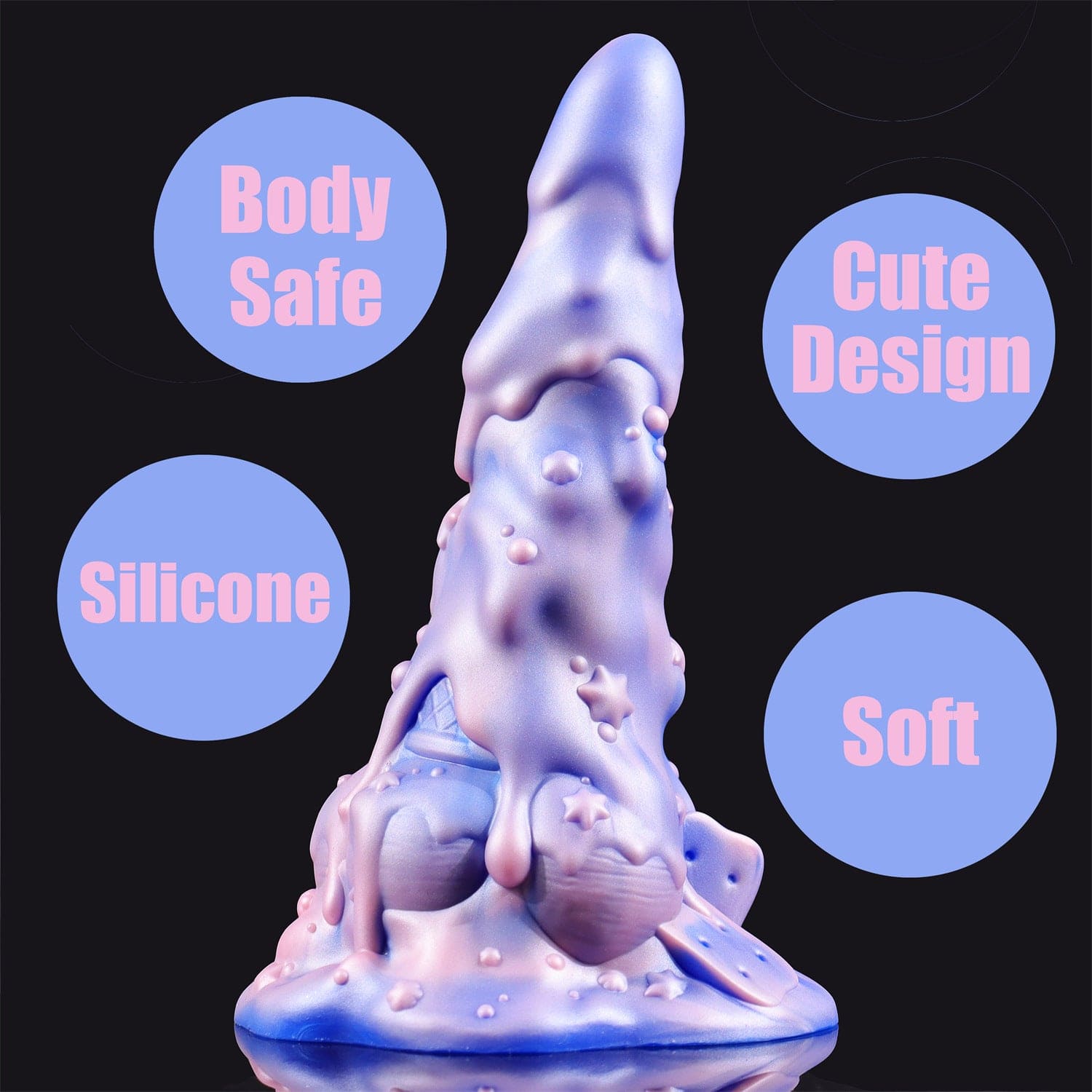 7.48‘’ AIMITEX Rainbow Ice Cream Liquid Silicone Fantasy Dildo Masturbation Massager