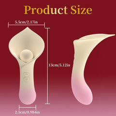 Calla Lily Tongue Licking Double - Headed Clitoral Vibrator