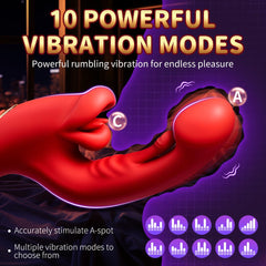 Red Lip Pro Biting Clit Scratching G Spot Vibrator