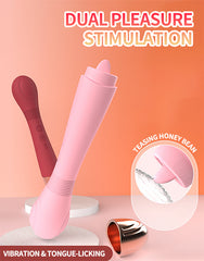 Pellegrace Athena's Goddess Scepter Rechargeable Clitoral Stimulator with Tongue-licking