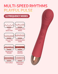 Pellegrace Athena's Goddess Scepter Rechargeable Clitoral Stimulator with Tongue-licking
