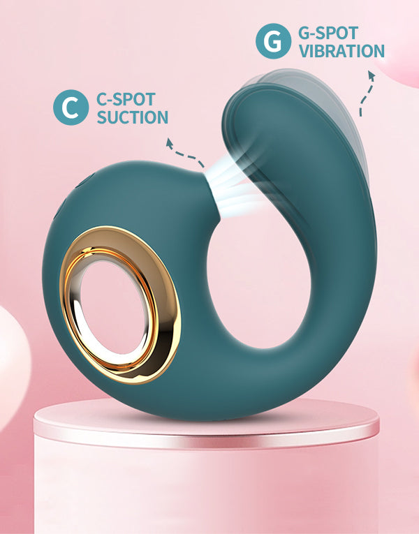 Pellegrace Little Dolphin Sucking Vibrator with Push & Pull Finger Grip Zone