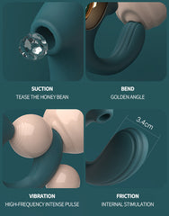 Pellegrace Little Dolphin Sucking Vibrator with Push & Pull Finger Grip Zone