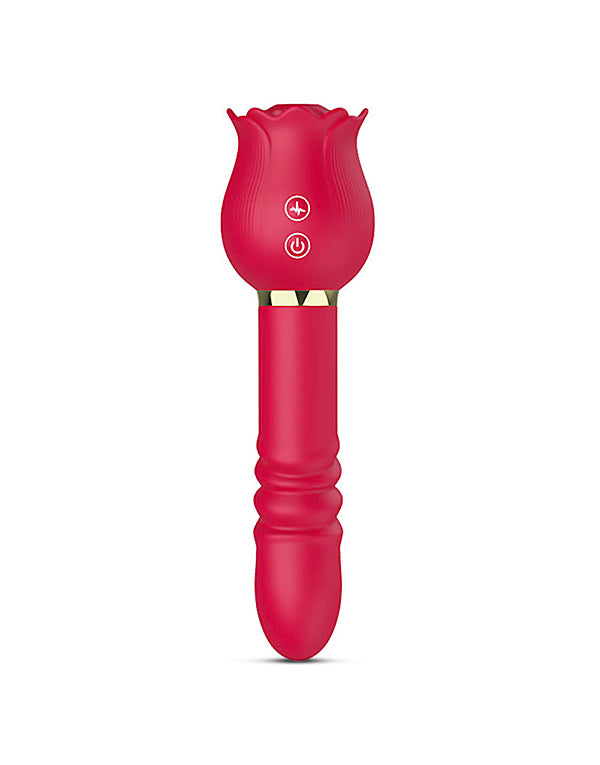 Pellegrace Plum Blossom Scepter Clitoral Suction Masturbator with Cylindrical Head Vibrator