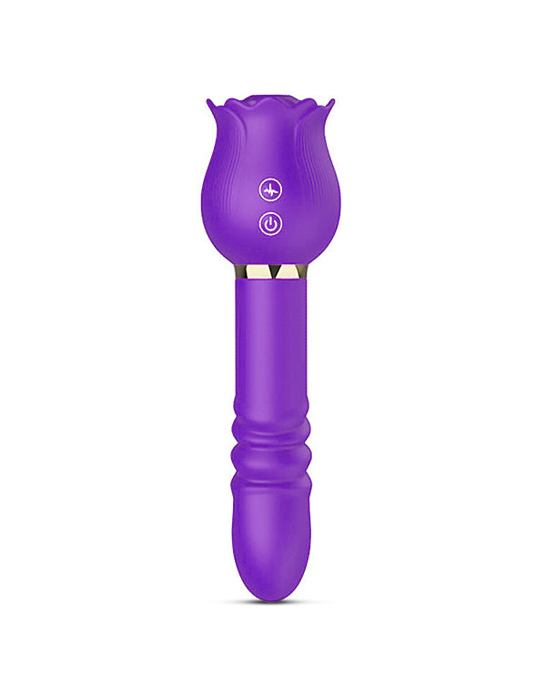 Pellegrace Plum Blossom Scepter Clitoral Suction Masturbator with Cylindrical Head Vibrator