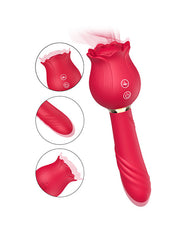 Pellegrace Plum Blossom Scepter Clitoral Suction Masturbator with Cylindrical Head Vibrator