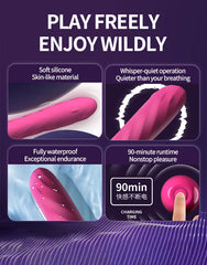 Pellegrace Surge Rechargeable Ribbed Extended Playtime Clitoral Stimulator