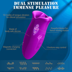Rose Muncher 10 Biting Vibrating Modes Stimulate Nipple Clitoral Women Vibrator