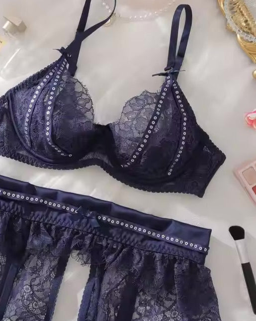 Twilight Hour - Navy Blue Lingerie Set