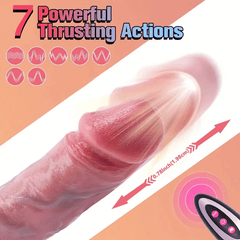 6.1‘’ Realistic Brown Thrusting Dildo Vibrator Remote Control