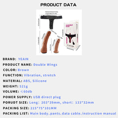 6.69‘’ Yeain Wearable Double-headed Thrusting Dildo Vibrator For LGBT