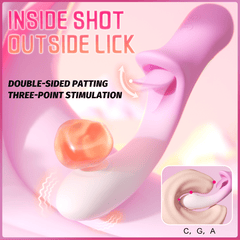 Fancy Pink Female Tongue Licking Masturbation Device Vibrator